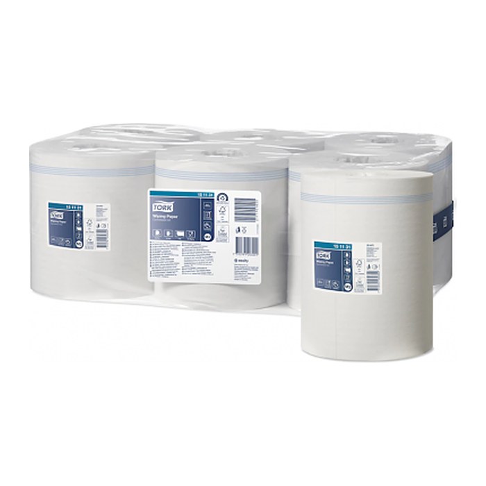 TORK Putztuchrollen Advanced M2 1-lagig weiß, 6 Rollen