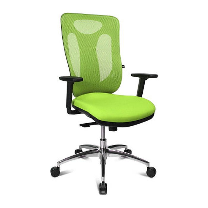 Topstar Bürostuhl Sitness Net Pro 100, NN39T T35 Stoff grün, Gestell alu