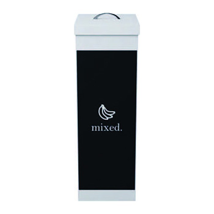 PAPERFLOW Mülleimer 60,0 l weiß, schwarz, 1 St.