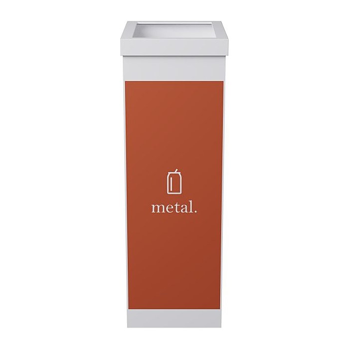 PAPERFLOW Mülleimer 60,0 l weiß, orange, 1 St.