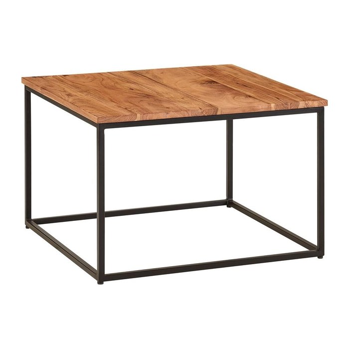 WOHNLING Couchtisch quadratisch Massivholz akazie 60,0 x 60,0 x 41,0 cm, 1 St.