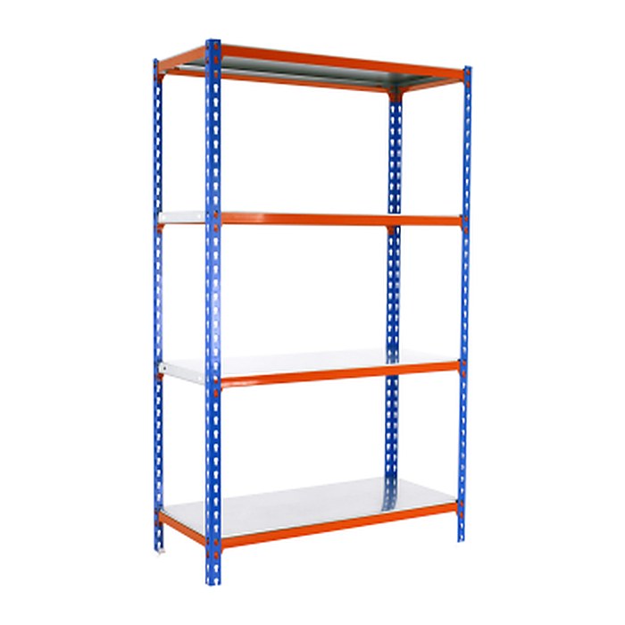 Simonrack Schwerlastregal SIMONCLICK PLUS 4/400 8435104960622 blau, orange, silber 100,0 x 40,0 x 150,0 cm