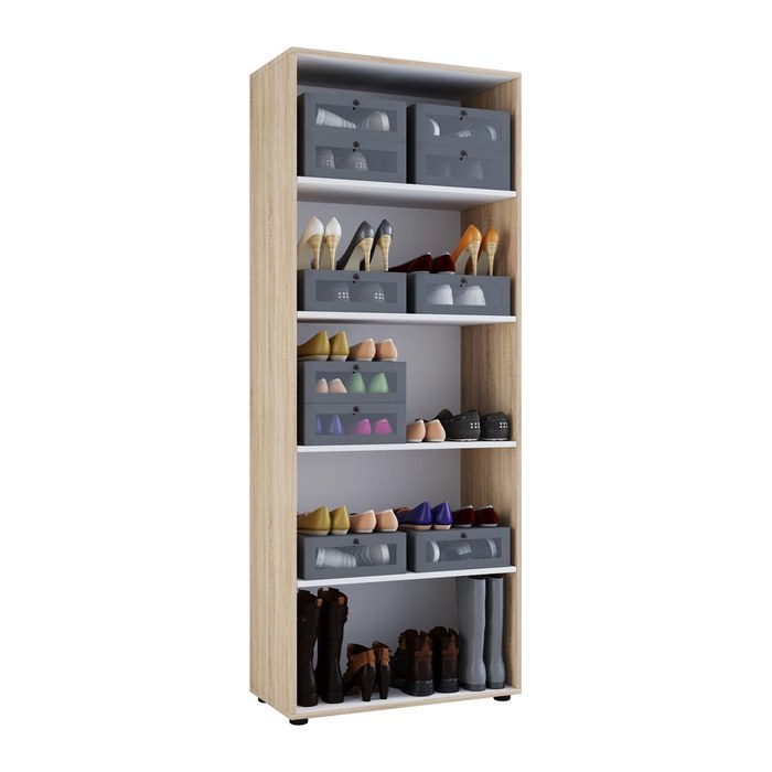 VCM my home Schuhregal Vandol I sonoma-eiche 71,0 x 37,0 x 180,0 cm, 1 St.