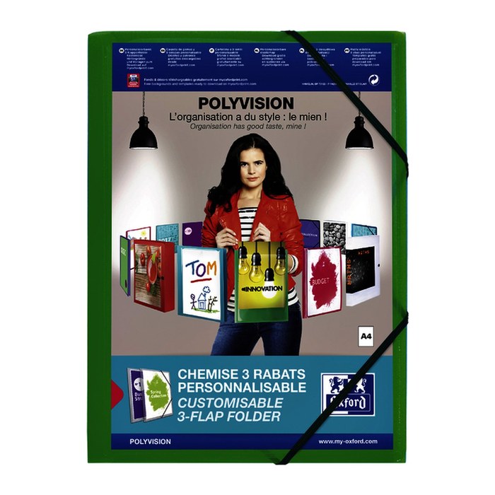 OXFORD Eckspanner Polyvision DIN A4 grün, 1 St.