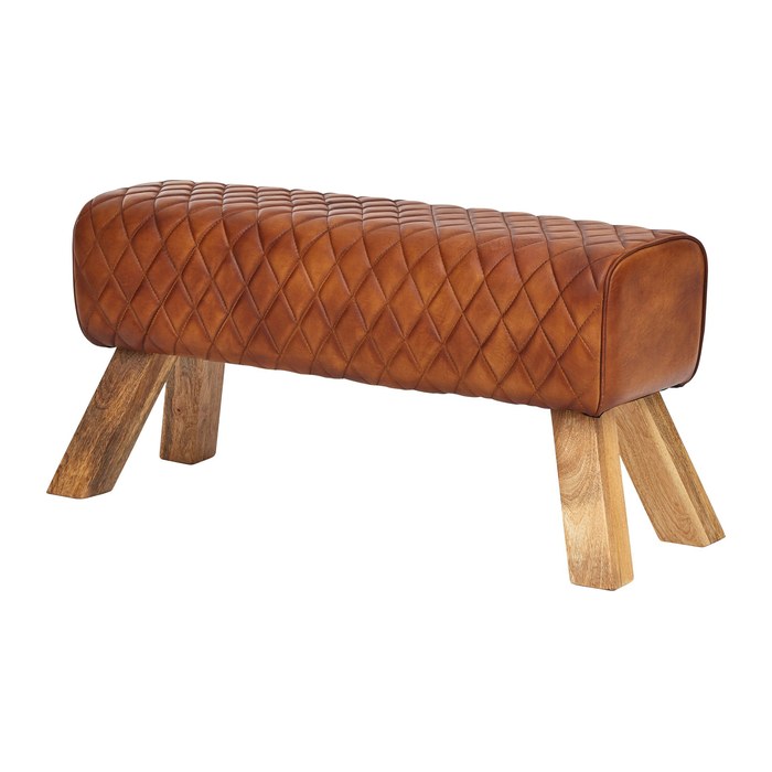 WOHNLING Sitzbank WL6.089 braun Leder 89,0 cm