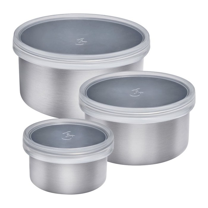 LURCH Lunchboxen-Set EDS silber 100/ 200/ 400 ml, 1 Set