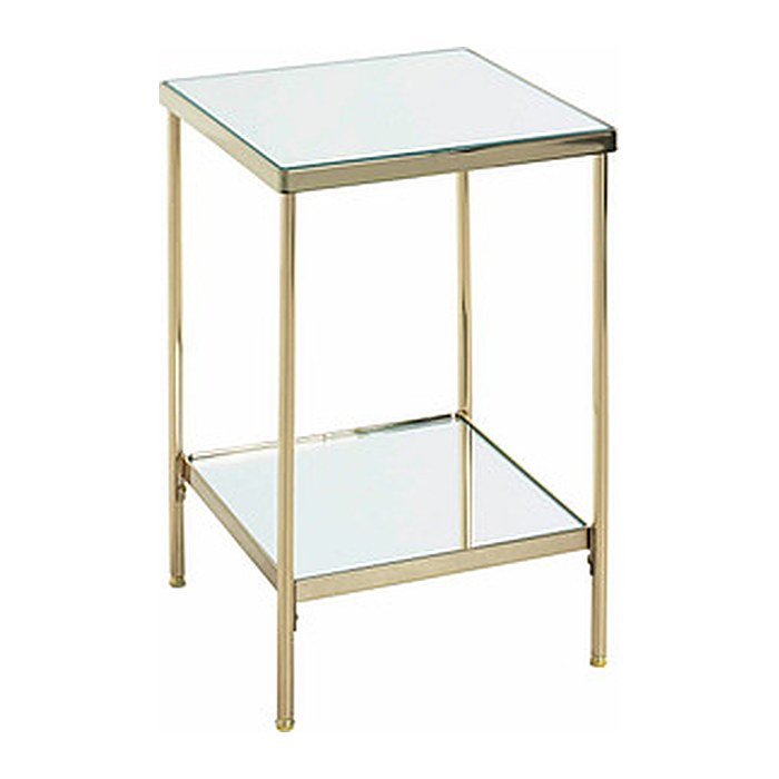 HAKU Möbel Beistelltisch rechteckig Glas gold 28,0 x 28,0 x 46,0 cm, 1 St.