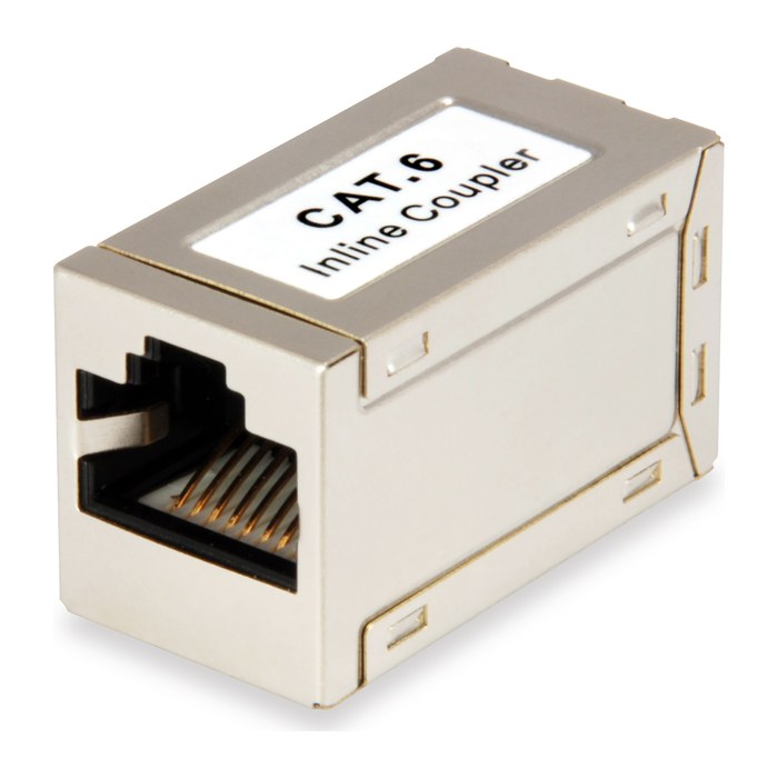 Equip modulare Kupplung Cat6 RJ45x2 8P8C geschirmt silber Polybeutel