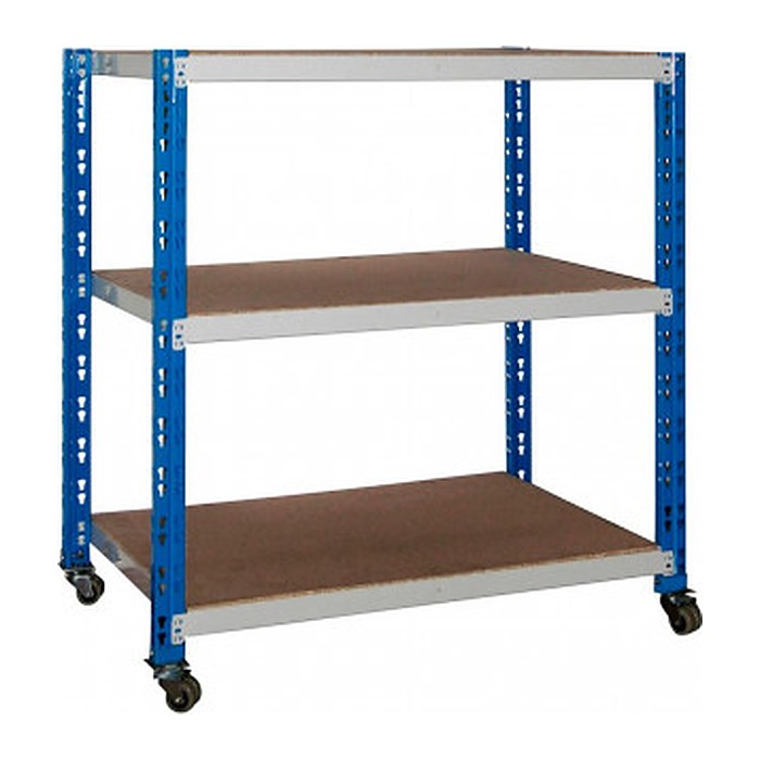 SZ Metall Rollregal 26092-R lichtgrau 100,0 x 60,0 x 90,0 cm
