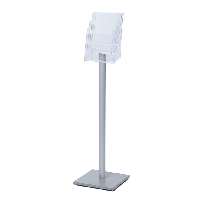 Showdown® Displays Prospektständer MB3C230 transparent DIN A4 3 Fächer 33,0 x 33,0 x 120,0 cm, 1 St.