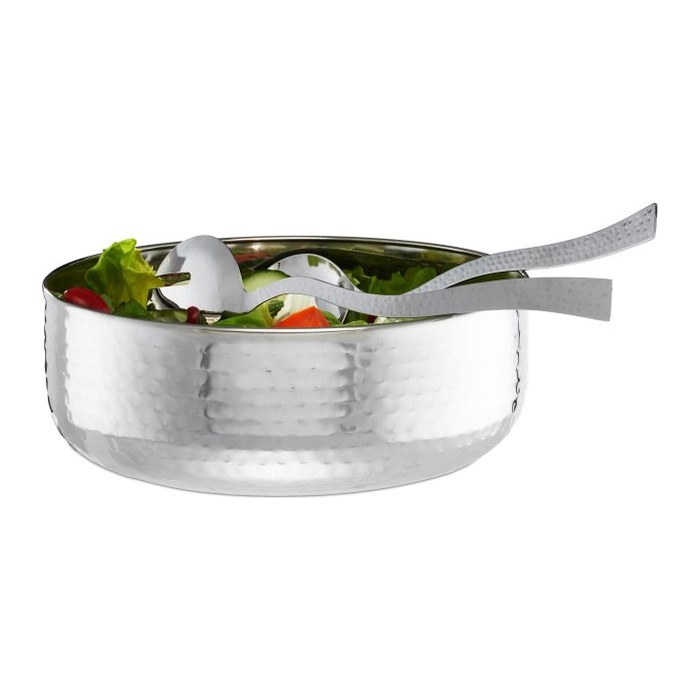 relaxdays Schüssel-Set silber Ø 28,0 cm, 1 Set