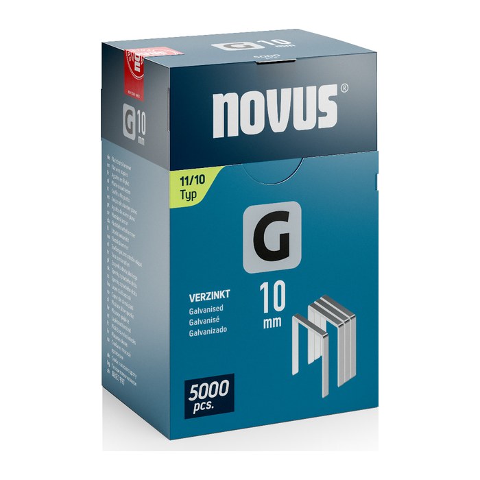 novus Tackerklammern Flachdraht 11/10, 5.000 St.