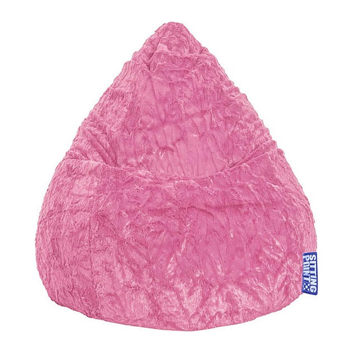 SITTING POINT Beanbag Fluffy L Sitzsack pink