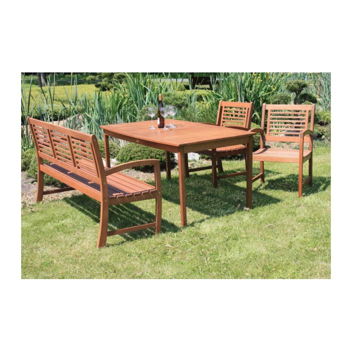 Garden Pleasure Gartentisch Madison braun rechteckig 150,0 x 90,0 x 74,0 cm