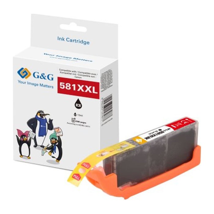G&G XXL-Patrone kompatibel mit Canon CLI-581BK XXL