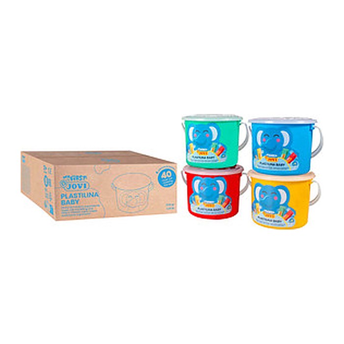 JOVI Knete My First Plastilina Baby farbsortiert, 40 Farben je 38,0 g
