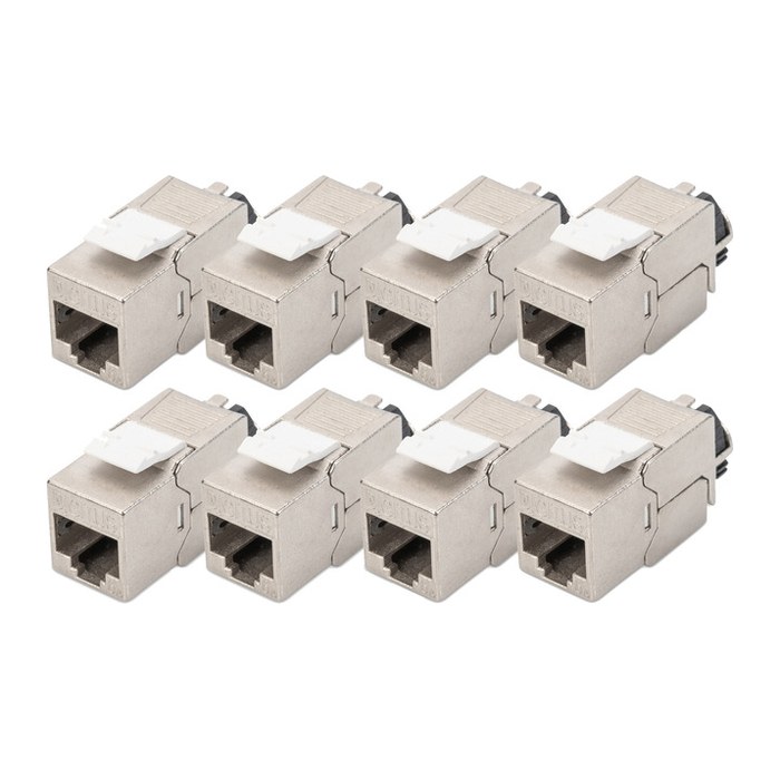 DIGITUS CAT 6A Keystone Modul geschirmt mit Kabelmanager 8St