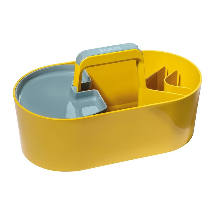 HAN Schreibtisch-Organizer Toolbox Loft gelb Kunststoff 4 Fächer 34,0 x 18,7 x 18,8 cm