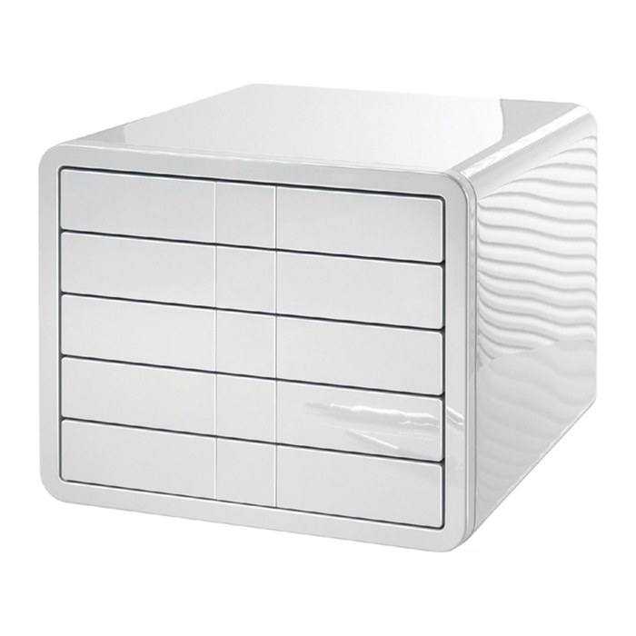 HAN Schubladenbox iBox  weiß 1551-12D, DIN A4 mit 5 Schubladen, 1 St.