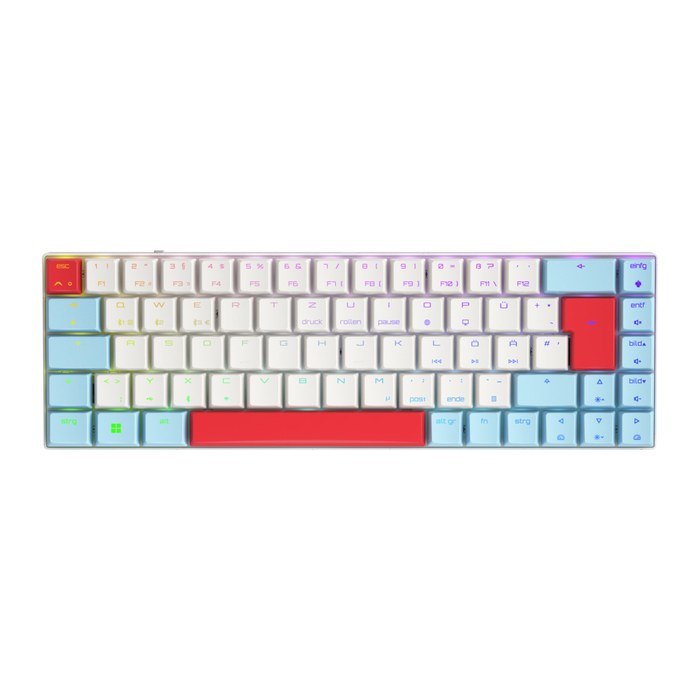 CHERRY MX-LP 2.1 COMPACT Gaming-Tastatur kabellos weiß