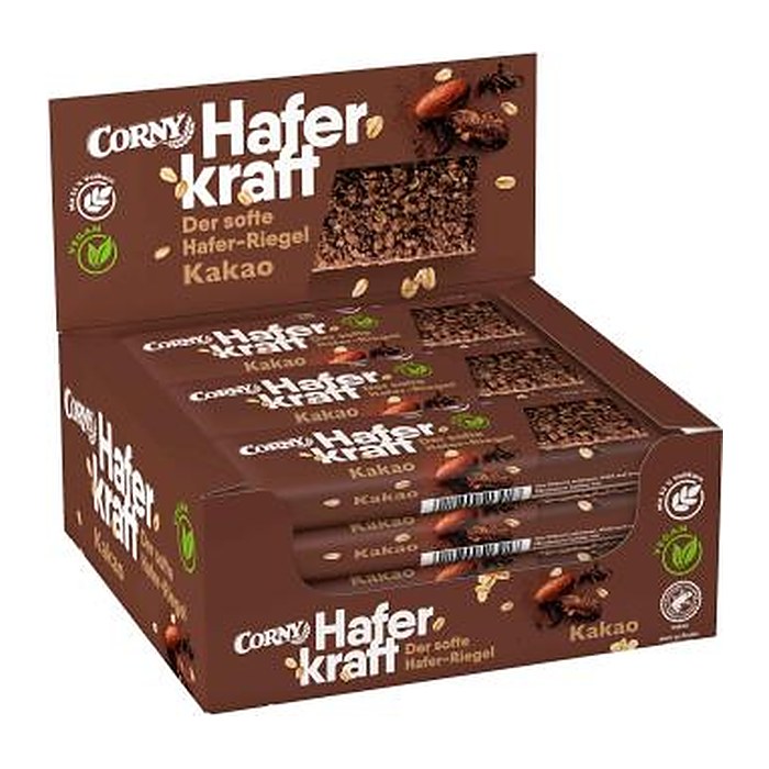 CORNY Haferkraft Kakao Müsliriegel 12 Riegel, 12 St.