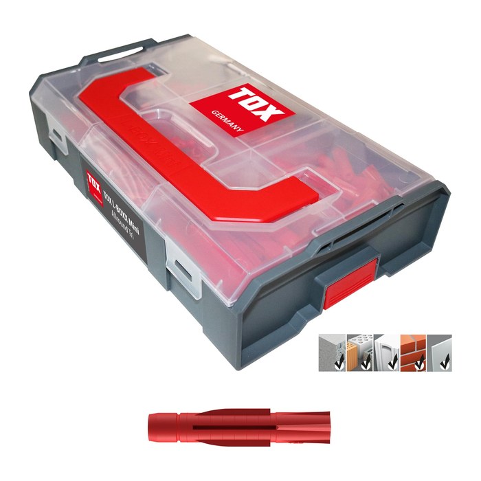 TOX L-BOXX TRI Micro Allround 094900201 Universaldübel-Sortiment, 266-teilig