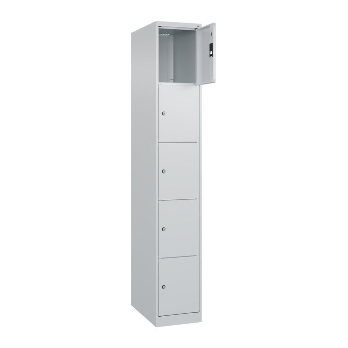 CP Schließfachschrank Classic Plus lichtgrau 080000-105 S10008, 5 Schließfächer 30,0 x 50,0 x 185,0 cm