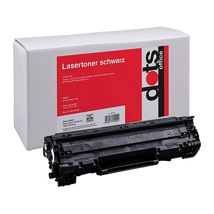 dots schwarz Toner kompatibel zu Canon 728 BK