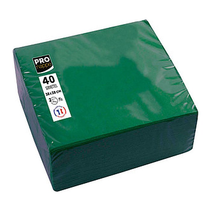 PROnappe Servietten tannengrün 2-lagig 38,0 x 38,0 cm, 40 St.