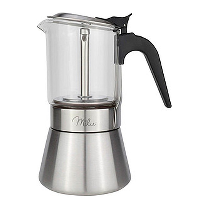 Milu Espressokocher silber, 4 Tassen