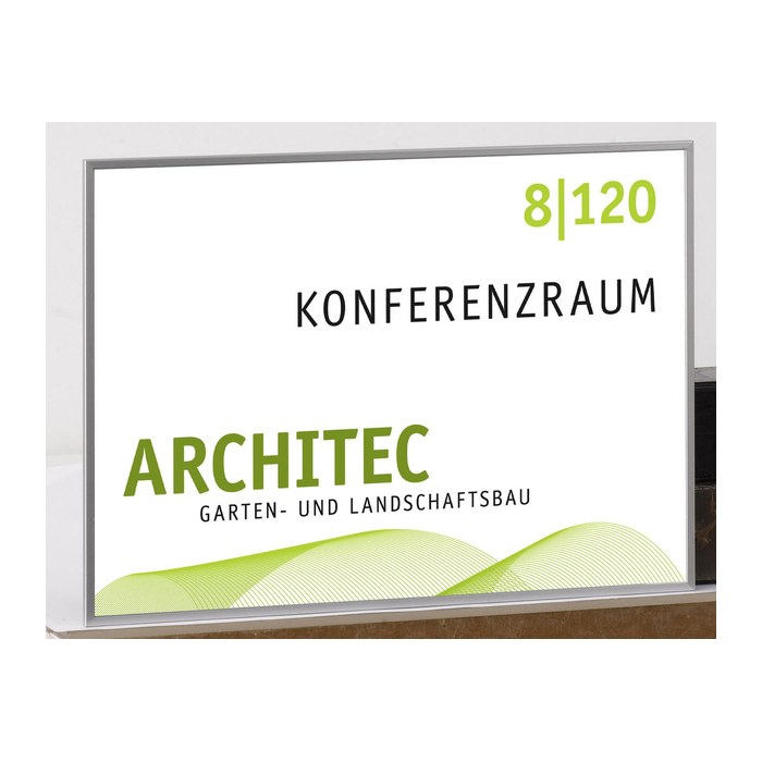 SignSystems® Türschild New Age Metall silber DIN A5 quer, 1 St.