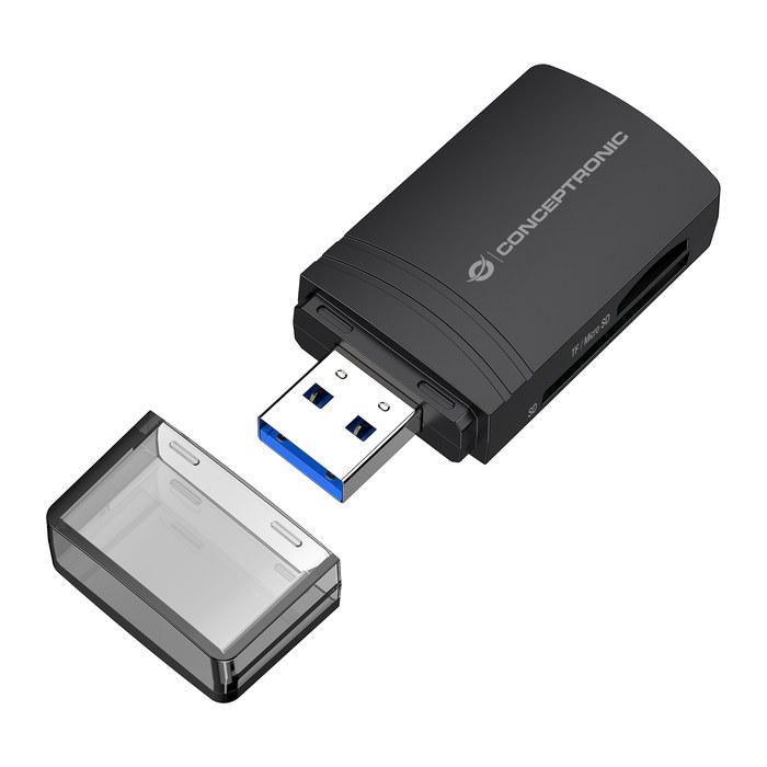CONCEPTRONIC Kartenleser USB-A3.2->TF/Micro-SD4.0 schwarz