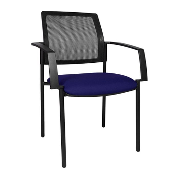 Topstar Besucherstühle BtoB 10 BB200A G260 blau, schwarz Stoff, 2 St.