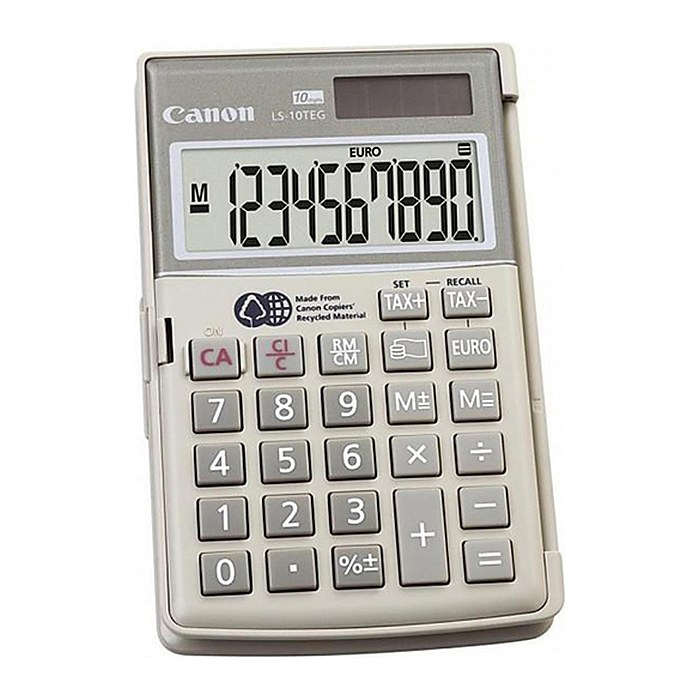 Canon LS-10TEG Taschenrechner grau/metallic