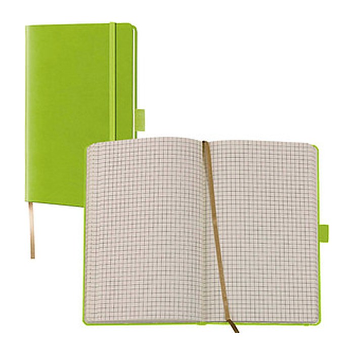 Lediberg Notizbuch Tucson ca. DIN A6 kariert, lemongreen Hardcover 192 Seiten, 1 St.