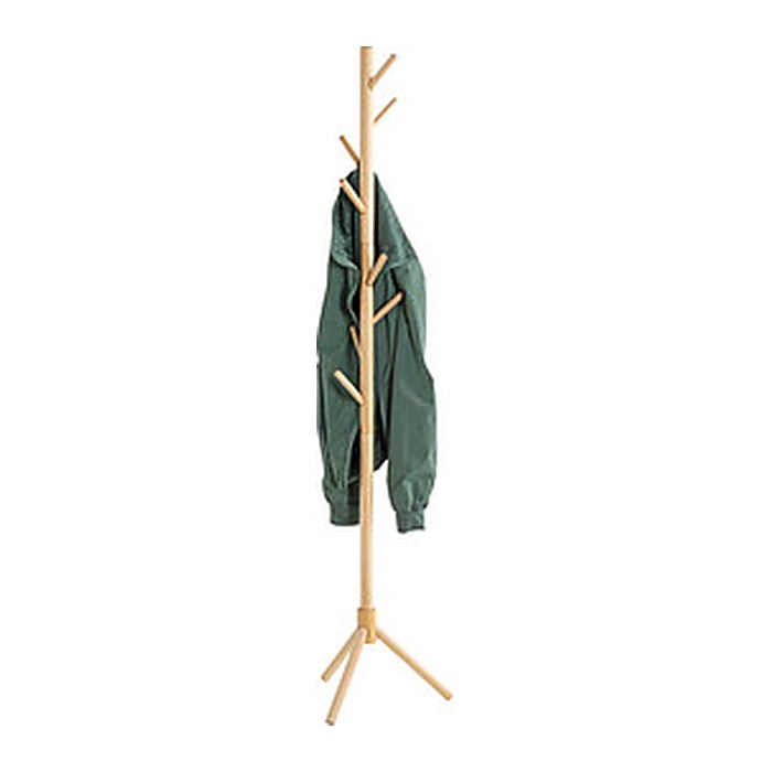 HAKU Möbel Kleiderständer 47179 braun Holz 8 Haken 43,0 x 174,0 cm, 1 St.