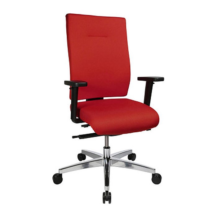 Topstar Bürostuhl Sitness 70, PS79BH W51 Stoff rot, Gestell alu