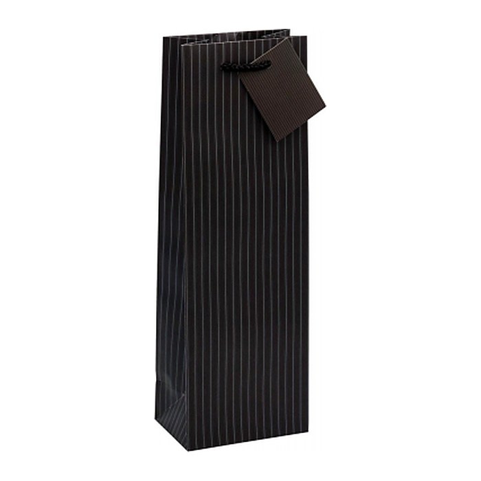 TSI Geschenktüten für Flaschen Nadelstreifen Motiv 12,0 x 36,0 cm, 12 St.