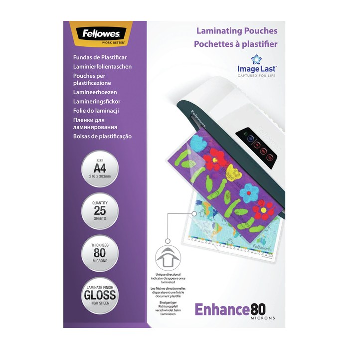 Fellowes Laminierfolie ImageLast A4 80Mikron glänzend 25P
