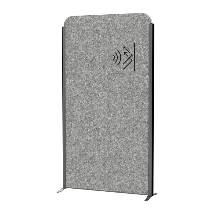 MAUL Akustik-Trennwand MAULcocoon 9701089, dunkelgrau 100,0 x 182,0 cm, 1 St.