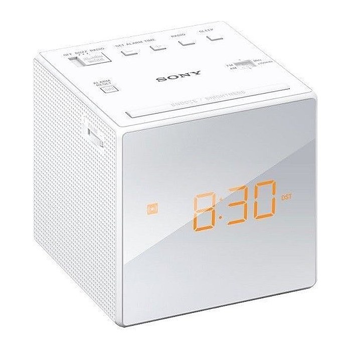 SONY ICF-C1W Radiowecker weiß