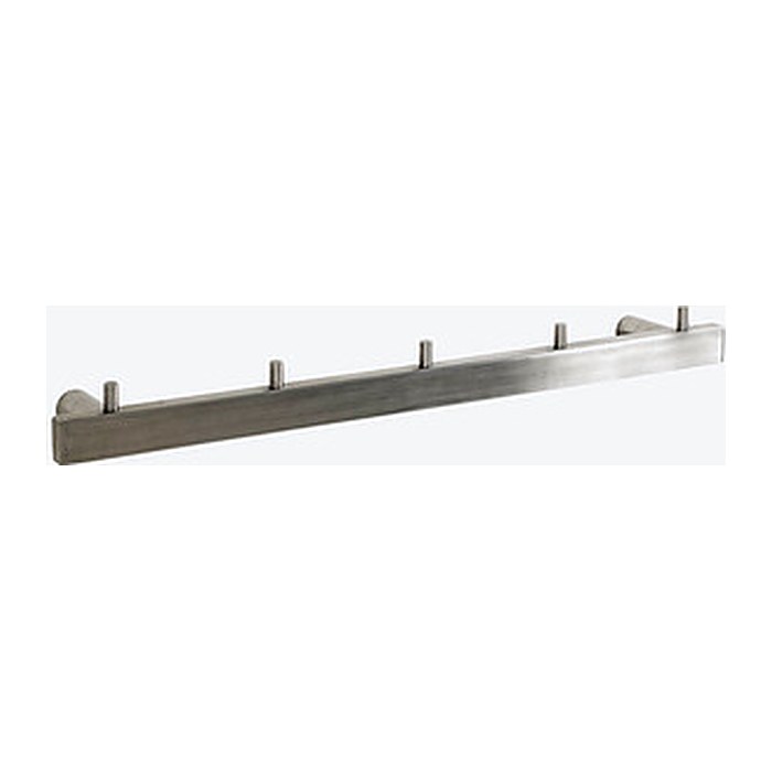 HAKU Möbel Wandgarderobe 16743 silber Metall 5 Haken 46,0 x 4,0 cm, 1 St.