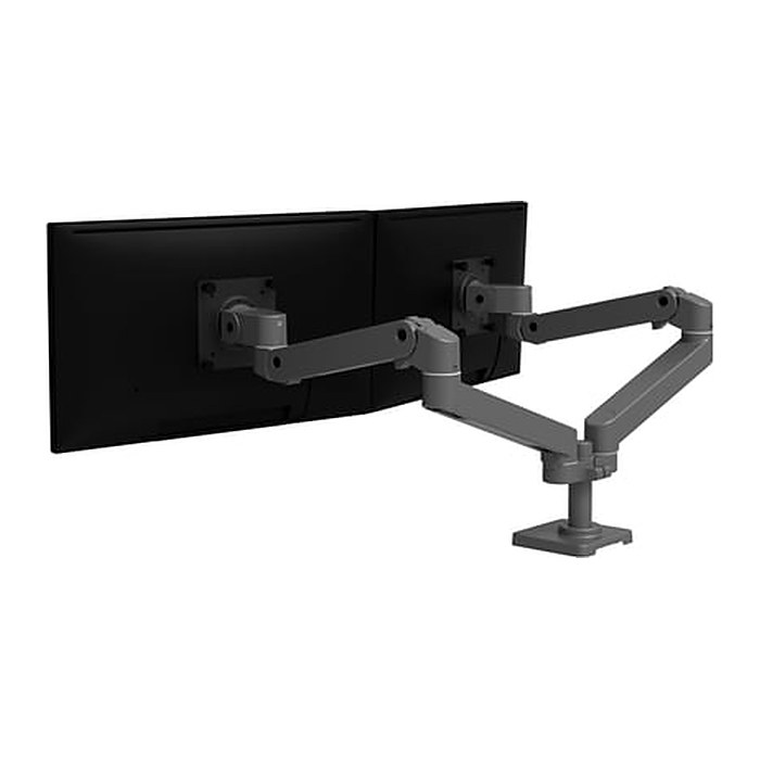 ergotron Monitor-Halterung LX Pro Dual Side-By-Side 45-686-293 dunkelgrau für 2 Monitore, Tischbohrung, Tischklemme