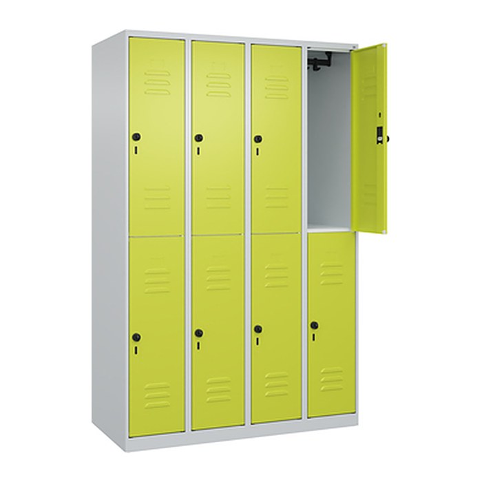 CP Spind Classic Plus clowngrün, lichtgrau 080300-40 S10009, 8 Schließfächer 120,0 x 50,0 x 185,0 cm