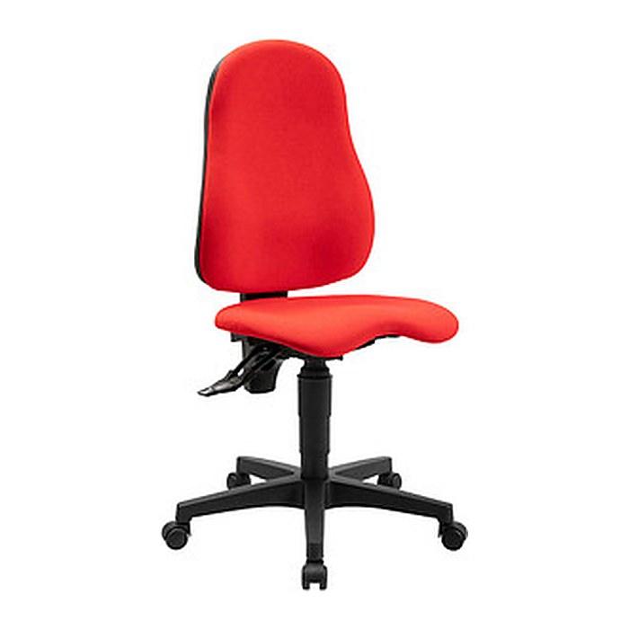 Topstar Bürostuhl Ortho Point, PO90G21 Stoff rot, Gestell schwarz