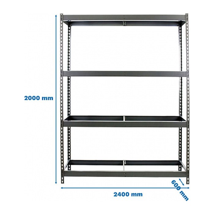 Simonrack Schwerlast-Weitspannregal SIMONFORTE 8435104975961 grau 240,0 x 60,0 x 200,0 cm