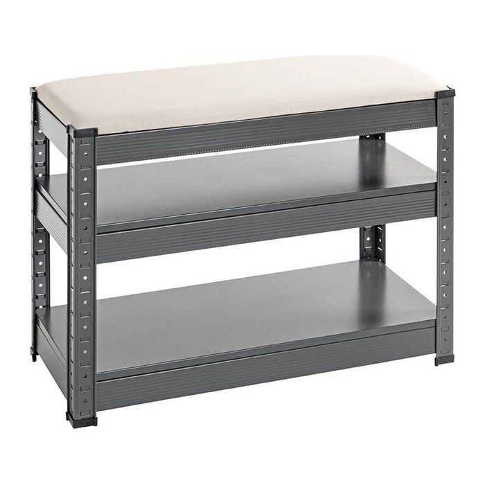 HAKU Möbel Schuhbank 55817 anthrazit, grau Metall 60,0 cm