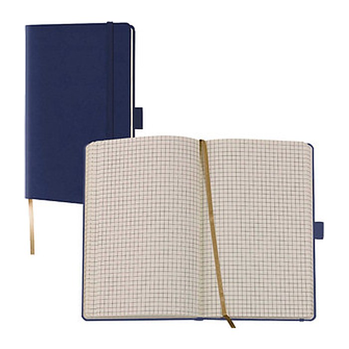Lediberg Notizbuch Tucson ca. DIN A6 kariert, mittelblau Hardcover 192 Seiten, 1 St.