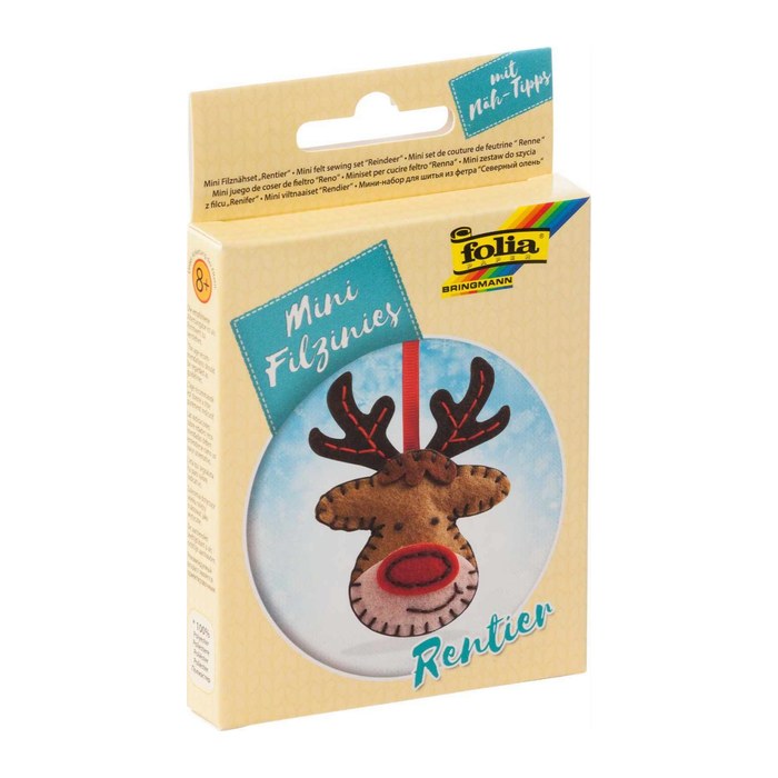 folia Nähset Mini Filzinies RENTIER braun