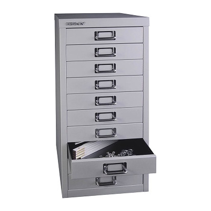 BISLEY MultiDrawer™ L2910 Schubladenschrank silber 10 Schubladen 27,8 x 38,0 x 59,0 cm, 1 St.
